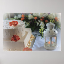 Gâteau et lanterne de mariage poster