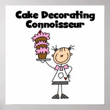 Gâteau femelle décorant le connaisseur posters
