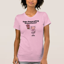 Gâteau femelle décorant le connaisseur t-shirt