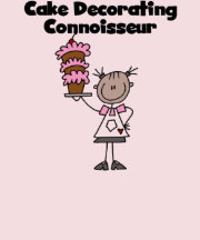 Gâteau femelle décorant le connaisseur t-shirts