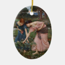Gather Ye Rosebuds While Ye May Christmas Tree Ornaments