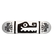 Gator & Eagle, Mexican hieroglyph(Maya) Custom Skateboard