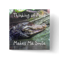 'Gator Grins: Thinking of Food - Button #1