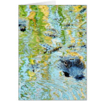 Gators Aligators Swamps Greeting Card