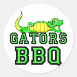 Gators BBQ Round Stickers