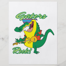 gators rock rock n roll alligator cartoon flyers
