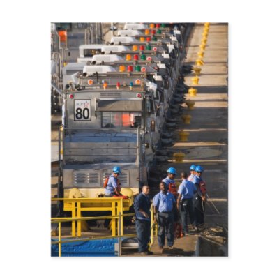 Gatun Locks 4 Postcards by alinphoto