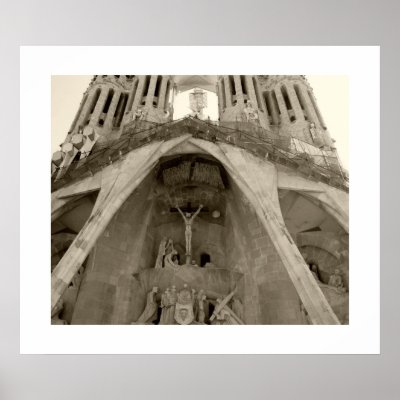 Gaudi's Sagrada Familia Print by moonrisings