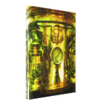 Gauge and Two Brass Lanterns on Fire Truck Stretched Canvas Prints