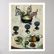 Gauguin: Still Life with 3 Puppies Posters