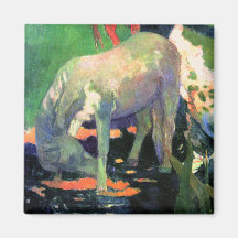 Gauguin: The White Horse Refrigerator Magnets