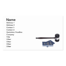 Gavel and Passports Business Card