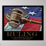 Gavel Flag Ruling Poster
