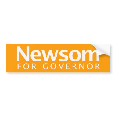 Gavin Newsom for Governor Bumper Sticker by Politicaltshirts