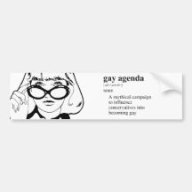 GAY AGENDA BUMPER STICKERS