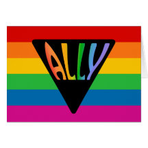 Gay Ally Triangle Card