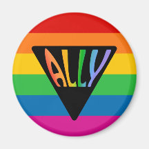 Gay Ally Triangle Refrigerator Magnet
