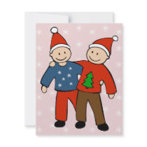 Gay Christmas Couple Invites