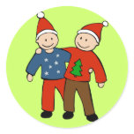 Gay Christmas Couple Sticker