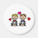 Gay Couple Refrigerator Magnets