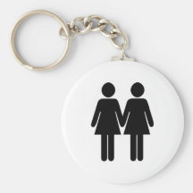 Gay couple (women) hand in hand sleutel hanger