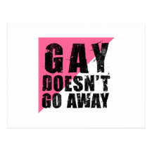 Gay Doesn't Go Away Light Postcard