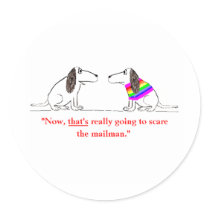 Gay Dog Cartoon #5 Stickers