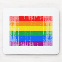 GAY FLAG DISTRESSED MOUSE PADS
