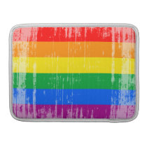 GAY FLAG DISTRESSED -.png Sleeve For MacBook Pro