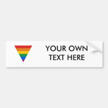 GAY FLAG TRIANGLE BUMPER STICKERS