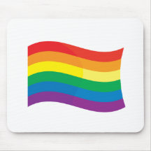 GAY FLAG WAVING MOUSE PADS