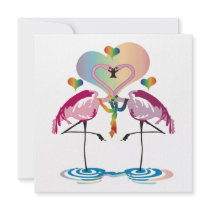 Gay Flamingos Invitations
