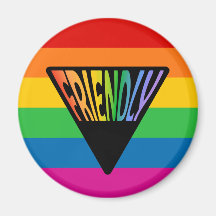 Gay Friendly Triangle Refrigerator Magnets