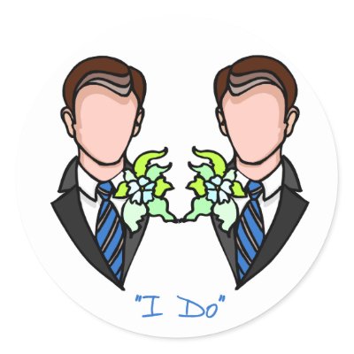 Gay Groom Stickers by gayweddingday