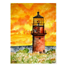 gay head lighthouse marthas vineyard Postcard