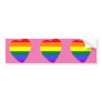 Gay Heart Pink Bumper Sticker