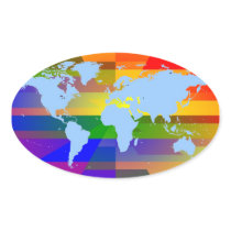 Gay I Am World Map Stickers