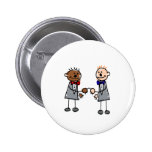 Gay Interracial Couple Pinback Buttons