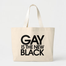 Gay is the new black tote bags