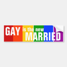 GAY is the new MARRIED Bumper Sticker