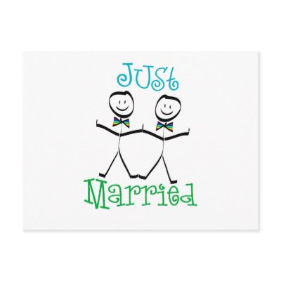 Gay Just Married Post Card by gayweddingday