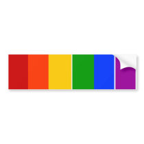 GAY LGBT RAINBOW BUMPER STICKER