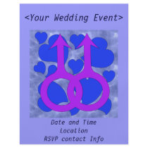 Gay Male Marriage Hearts Flyer