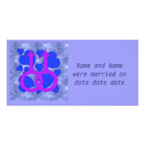Gay Male Marriage Hearts Photo Card