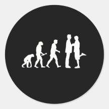 Gay Marriage Evolution - Round Stickers
