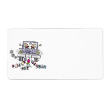 Gay Marriage Groom Just Married Personalized Shipping Label
