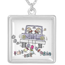 Gay Marriage Groom Just Married Necklace