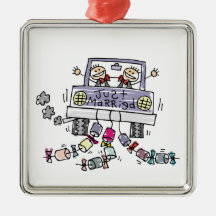 Gay Marriage Groom Just Married Ornaments