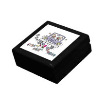 Gay Marriage Groom Just Married Trinket Boxes