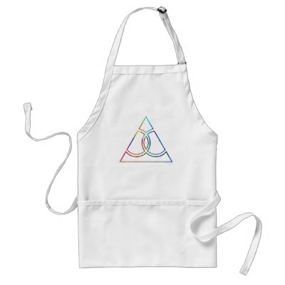 Gay Marriage Rainbow Wedding Rings Triangle Aprons by The_Speech_Zone